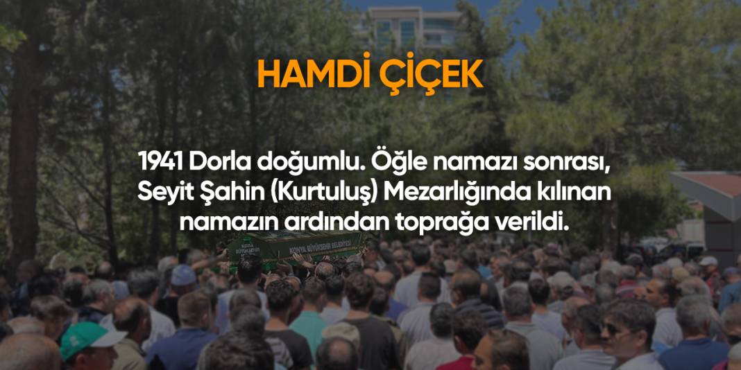 Konya'da bugün vefat edenler | 24 Eylül 2025 8